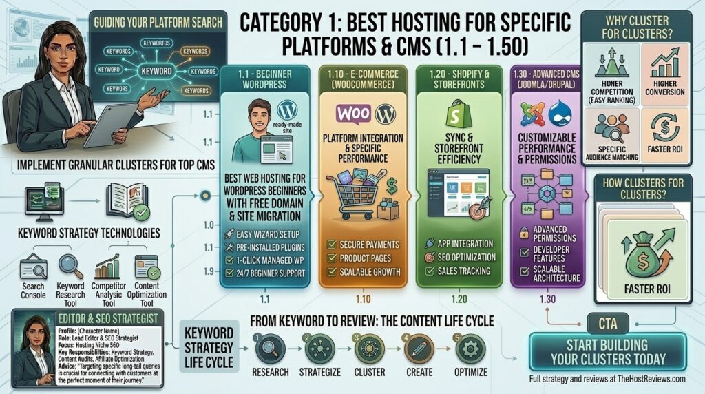 Category 1: Best Hosting For Specific Platforms & CMS (1.1 – 1.50) best web hosting for wordpress beginners with free domain