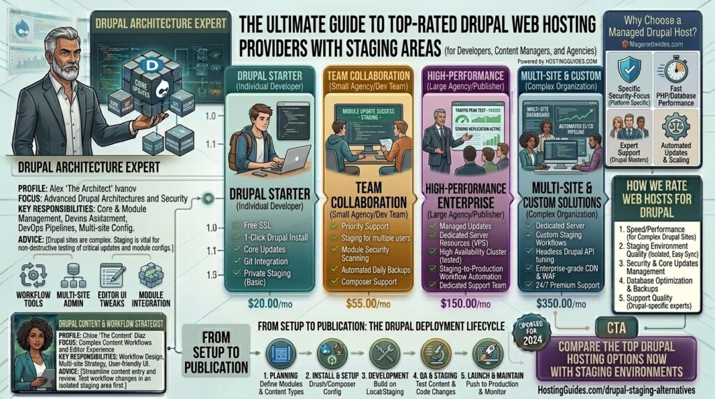 best drupal web hosting providers with staging areas