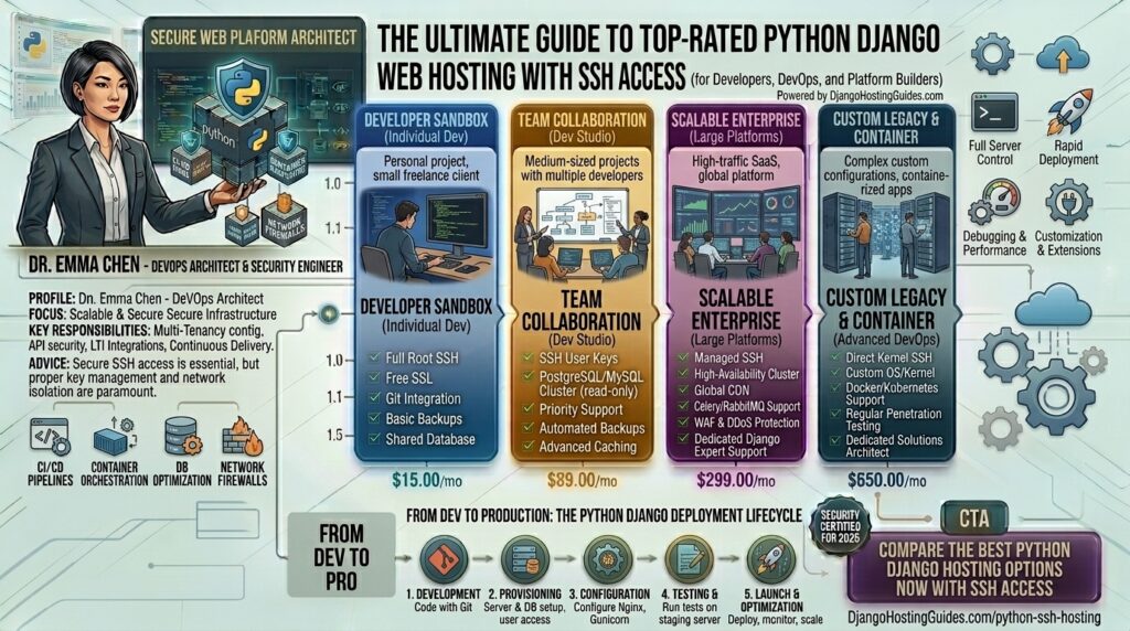 best python django web hosting with ssh access
