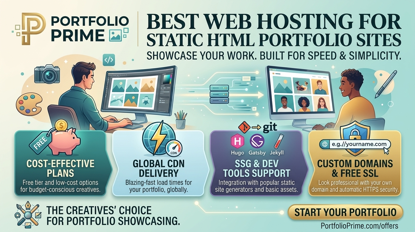best web hosting for static html portfolio sites