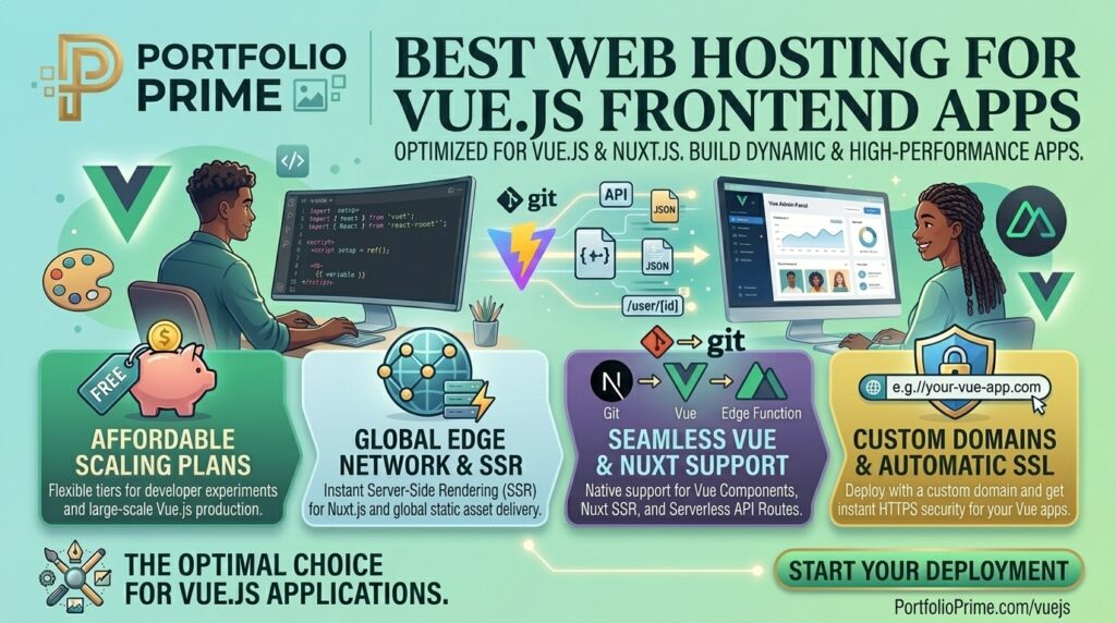 fast web hosting for vue js frontend apps