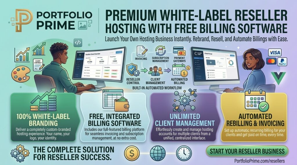 white label reseller hosting with free billing software