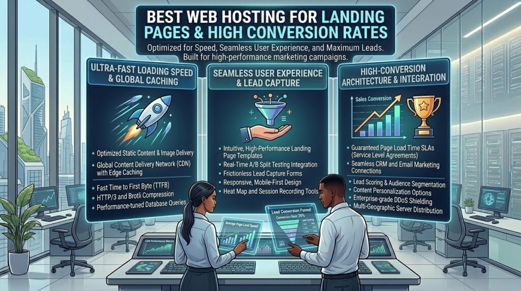 fast web hosting for landing pages with high conversion rates