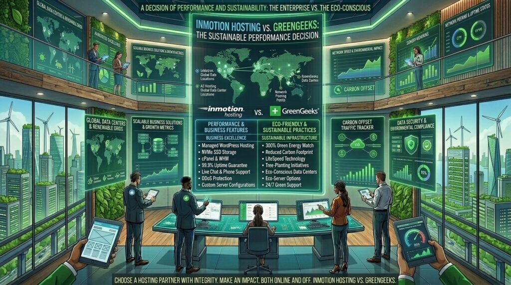 inmotion hosting vs greengeeks eco friendly comparison