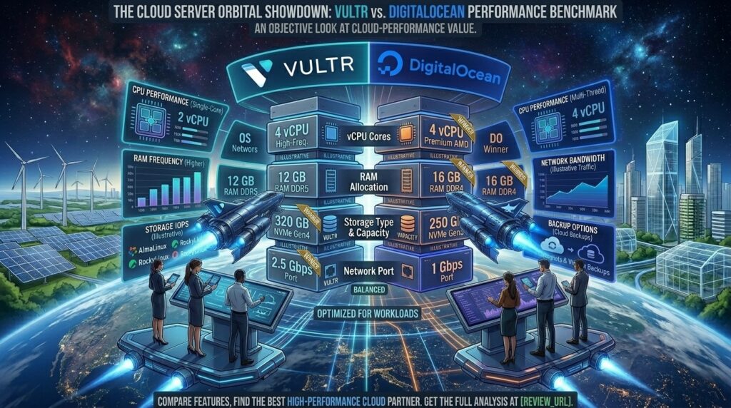 vultr vs digitalocean cloud server performance benchmark
