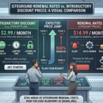 siteground renewal rates vs introductory discount prices