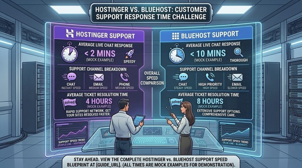 hostinger vs bluehost customer support response time
