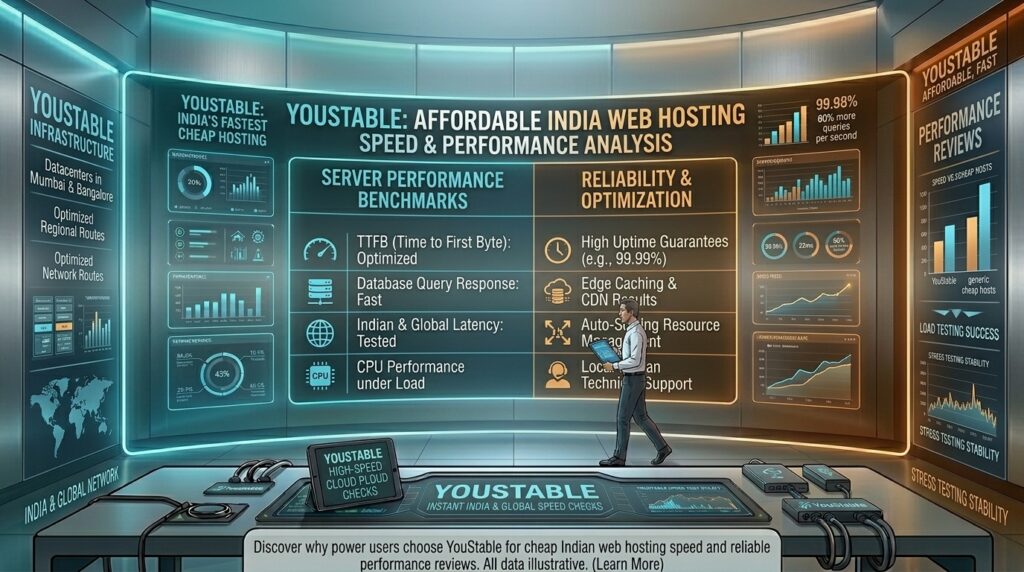 youstable cheap indian web hosting speed test