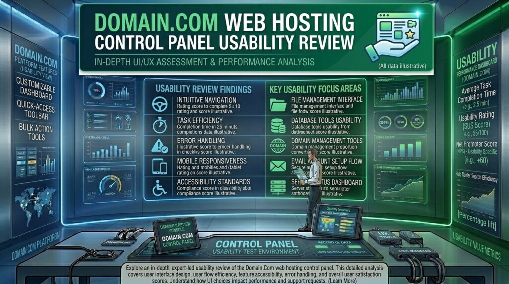domain.com web hosting control panel usability review