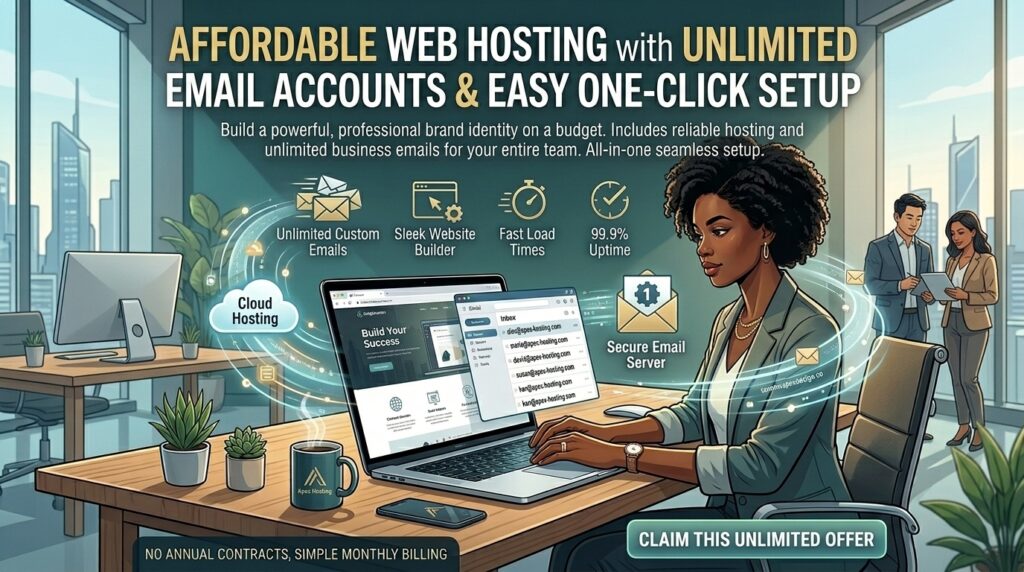 cheap web hosting with unlimited email accounts setup