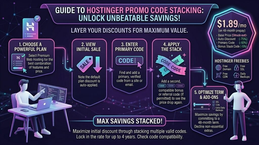 hostinger promo codes and coupon stacking guide