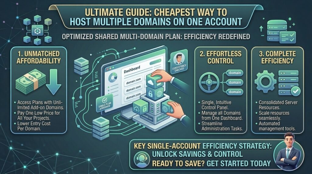 cheapest way to host multiple domains on one account