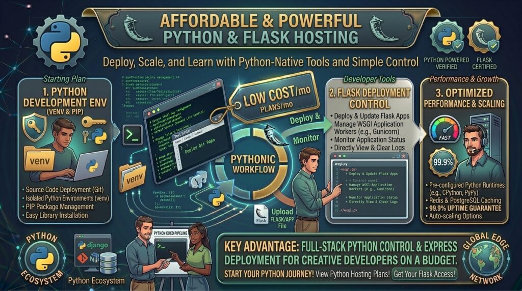 cheap web hosting with python and flask support