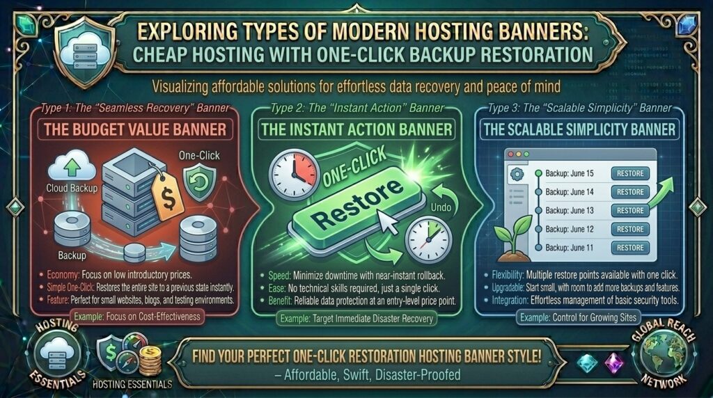 cheap hosting with backup restoration with one click