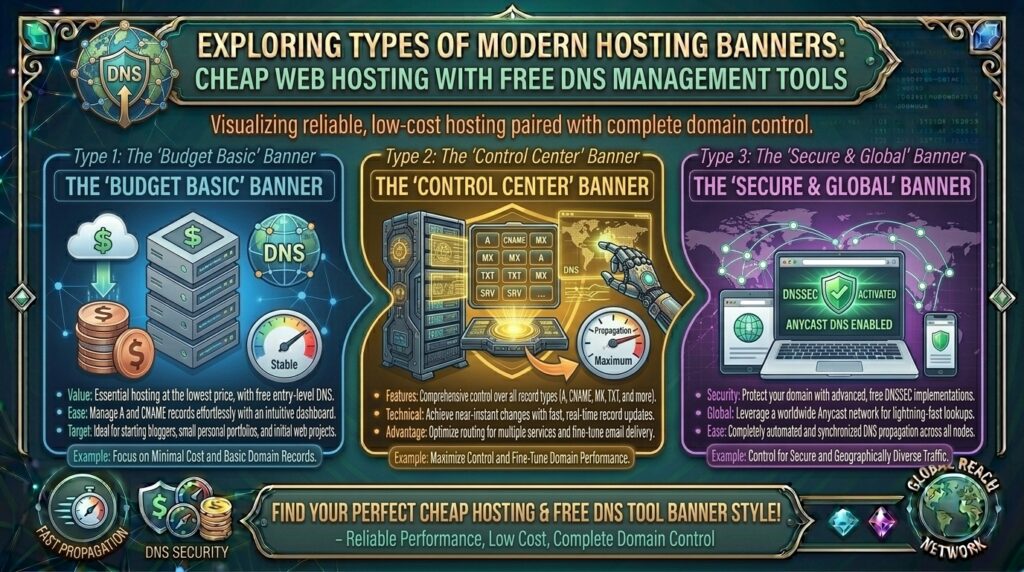 cheap web hosting with free DNS management tools