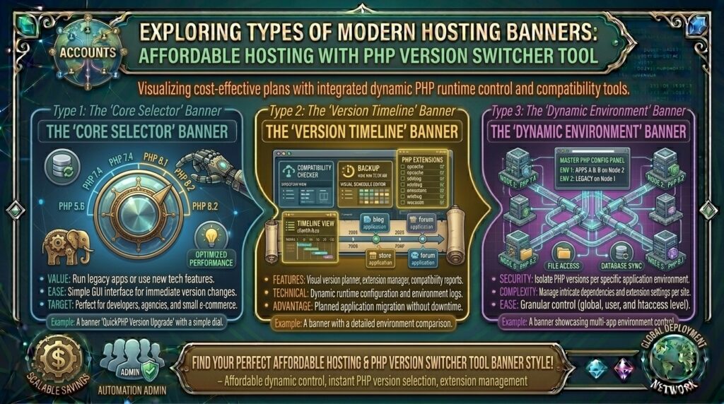 affordable hosting with PHP version switcher tool