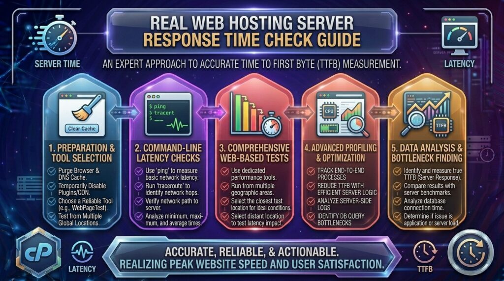 how to check real web hosting server response time