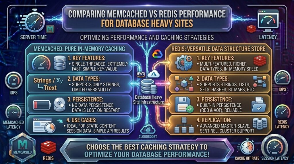memcached vs redis performance for database heavy sites