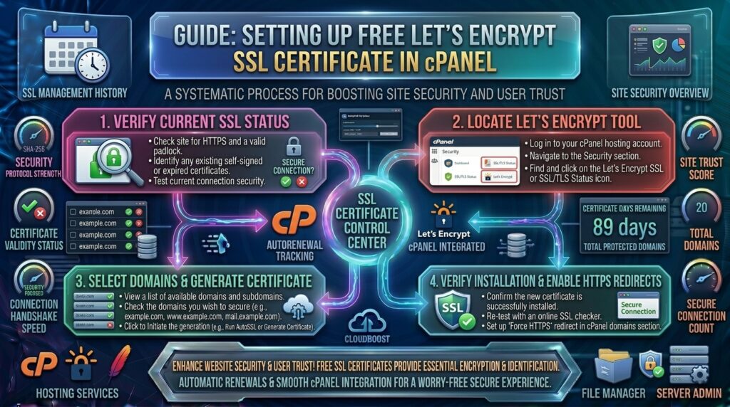 setting up free let s encrypt ssl certificate in cpanel