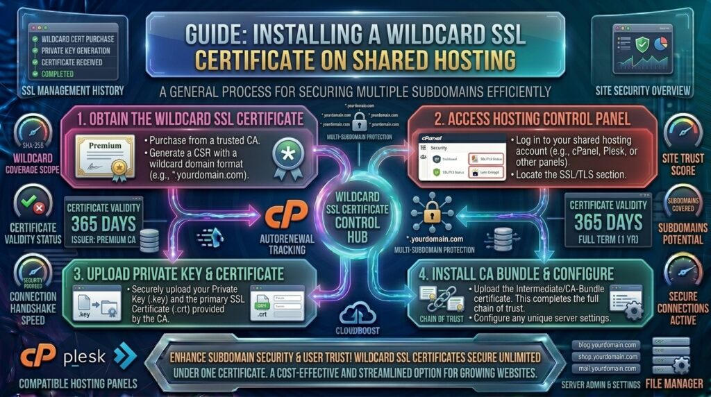 how to install wildcard ssl certificate on shared hosting