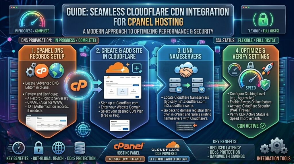setting up cloudflare CDN with cpanel web hosting