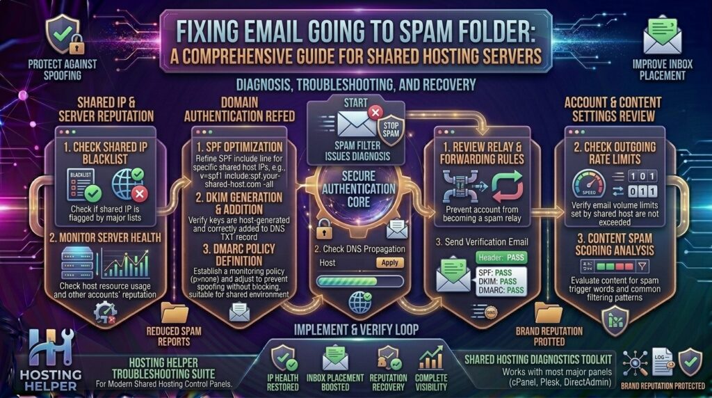 fixing email going to spam folder on shared hosting servers