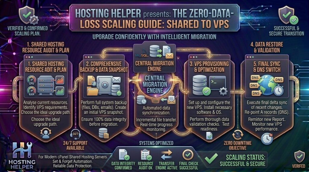how to scale shared hosting to vps without losing data
