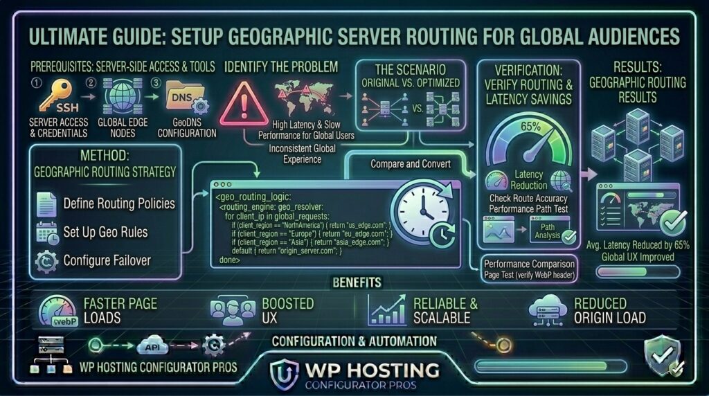how to setup geographic server routing for global audiences