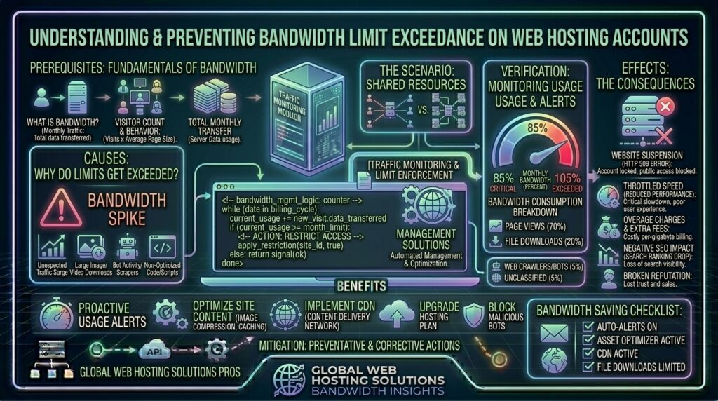 what happens when you exceed bandwidth limits on web hosting