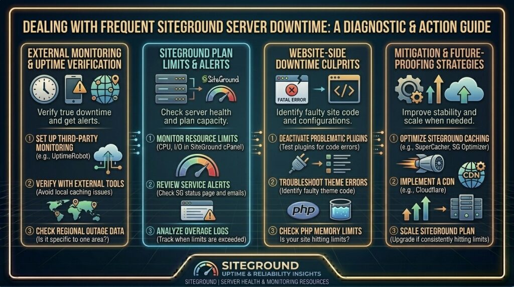 how to deal with frequent siteground server downtime