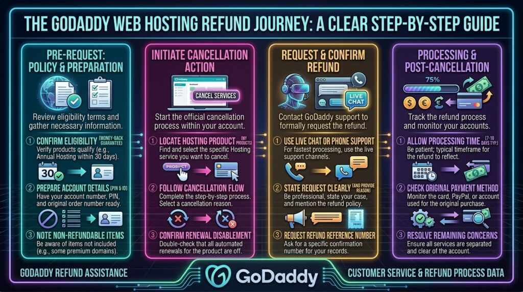how to get a full refund from godaddy web hosting
