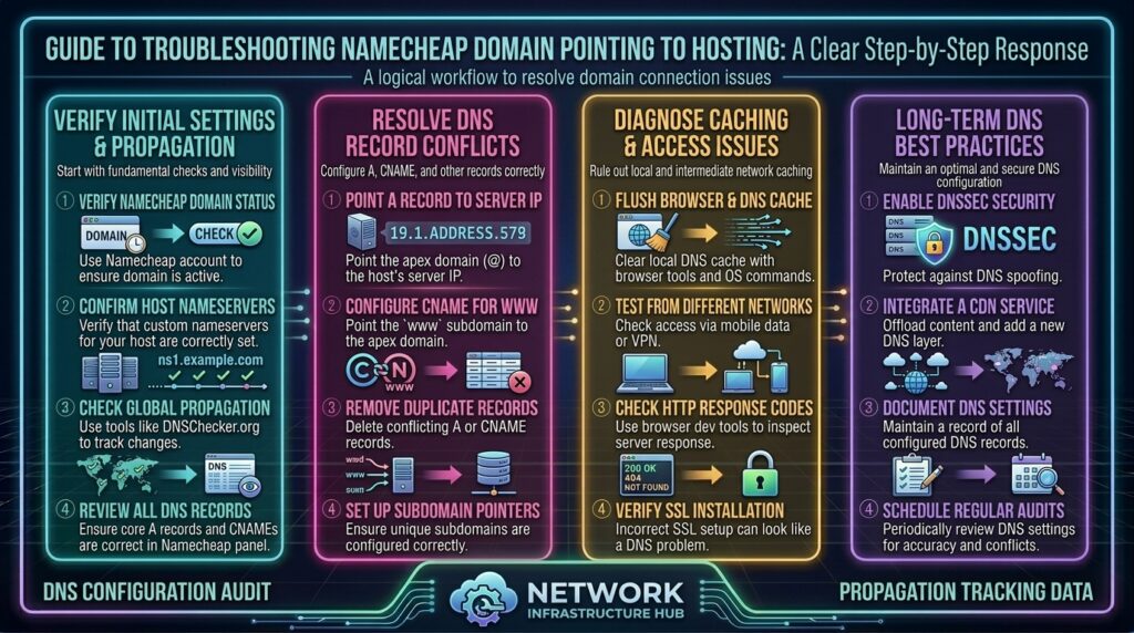 troubleshooting namecheap domain pointing to hosting issues
