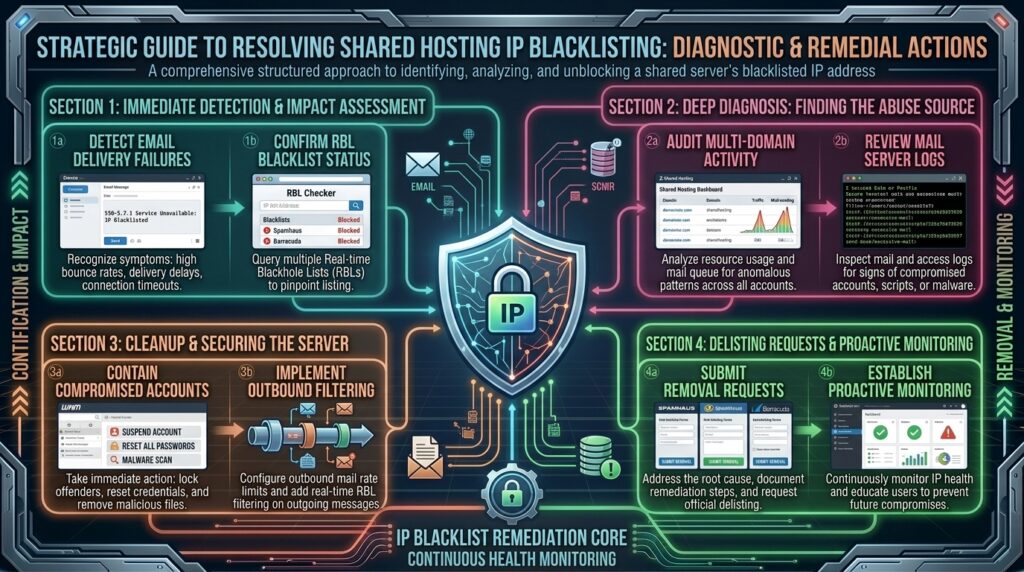 what to do when shared hosting IP address gets blacklisted