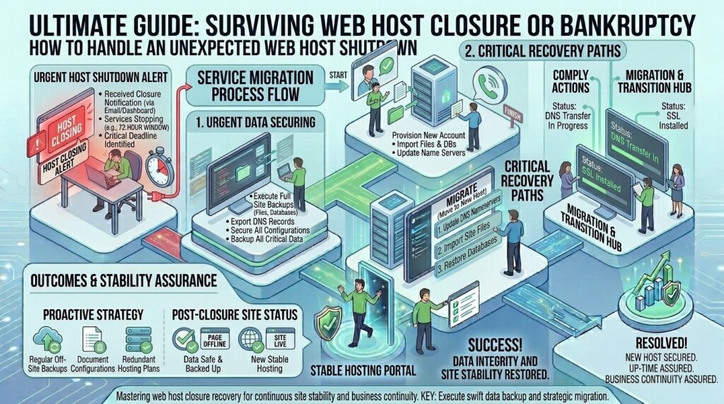 what to do if your web hosting company goes out of business