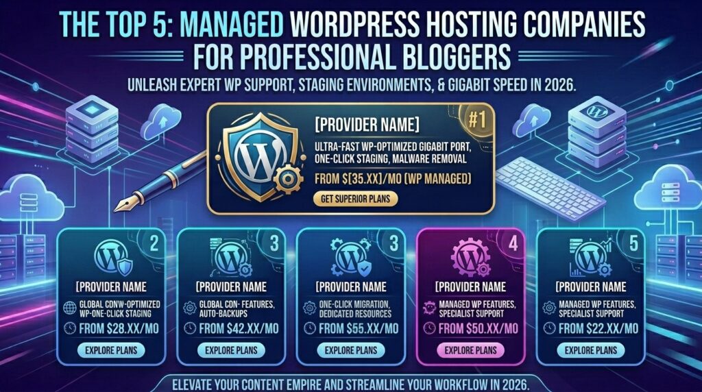 best managed wordpress hosting companies for professional bloggers
