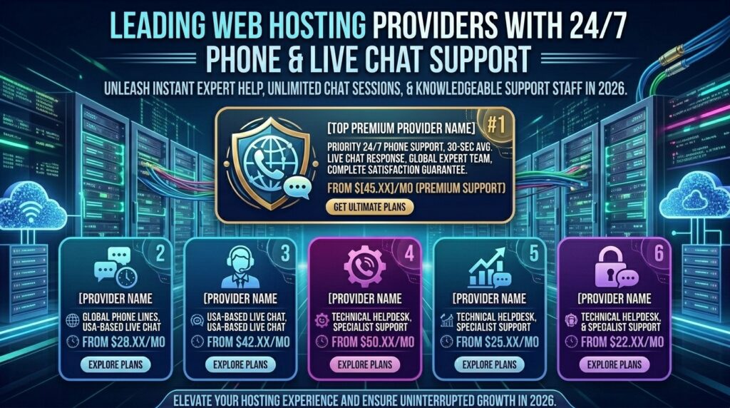 top web hosting providers with 24 7 phone and live chat support