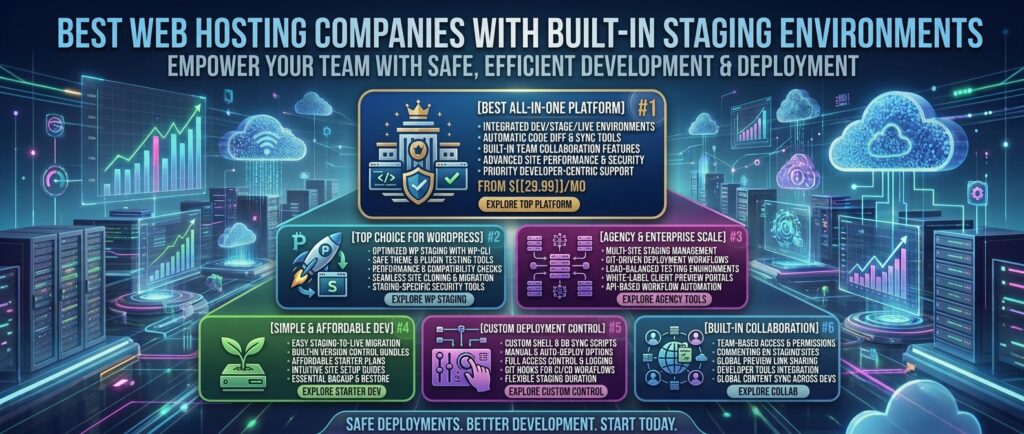 best web hosting companies with built in staging environments