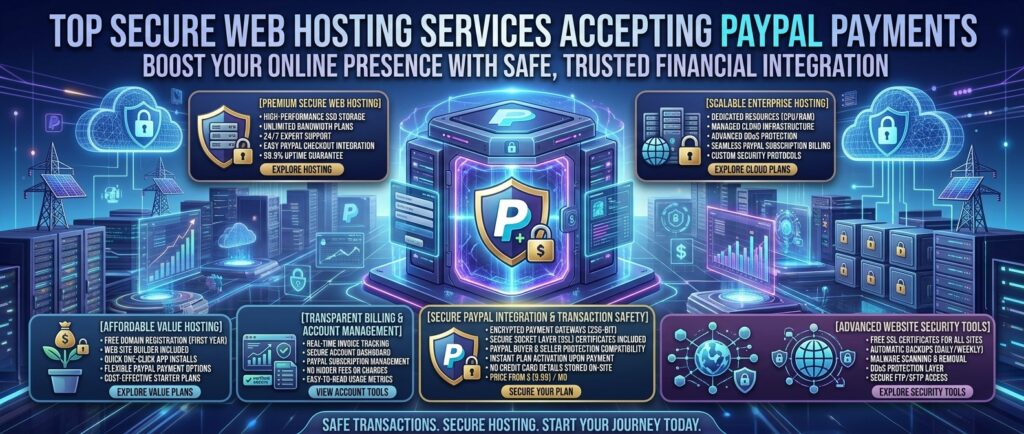 best web hosting services that accept paypal payments securely