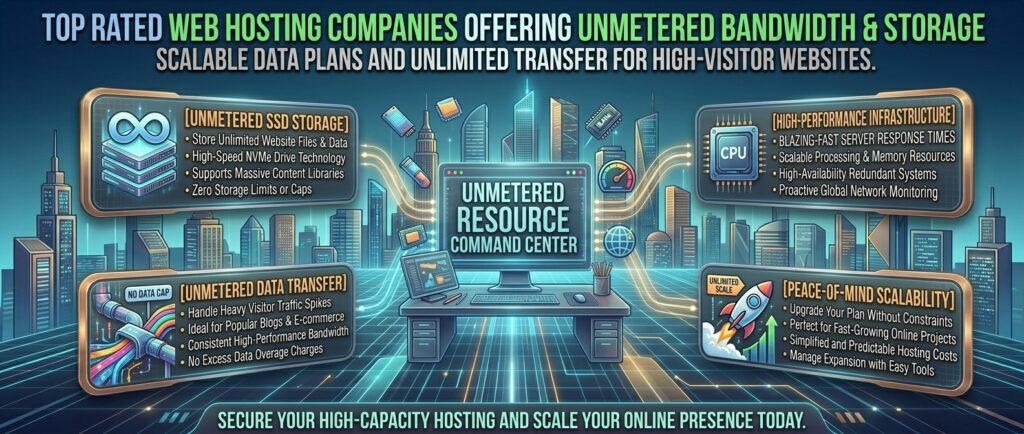 best web hosting companies offering unmetered bandwidth and storage