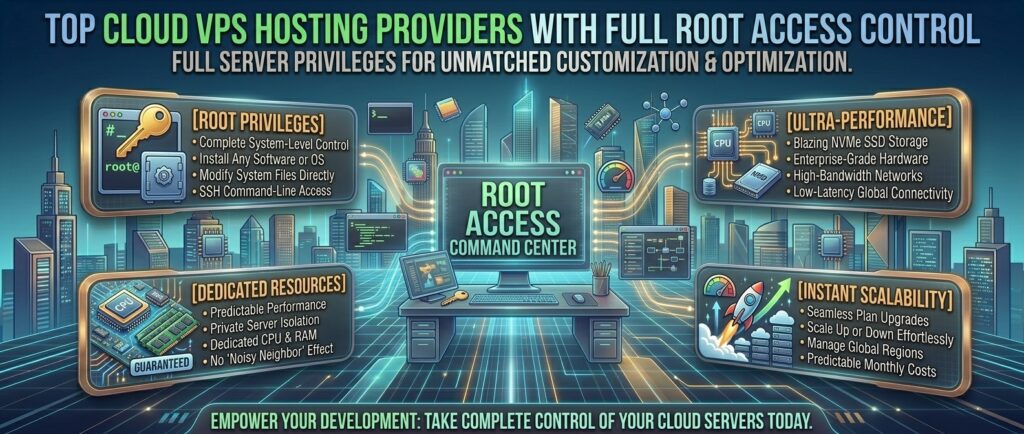 top cloud vps hosting providers with full root access control