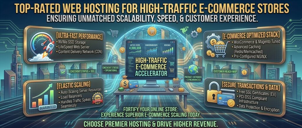 top rated web hosting providers for high traffic e-commerce stores