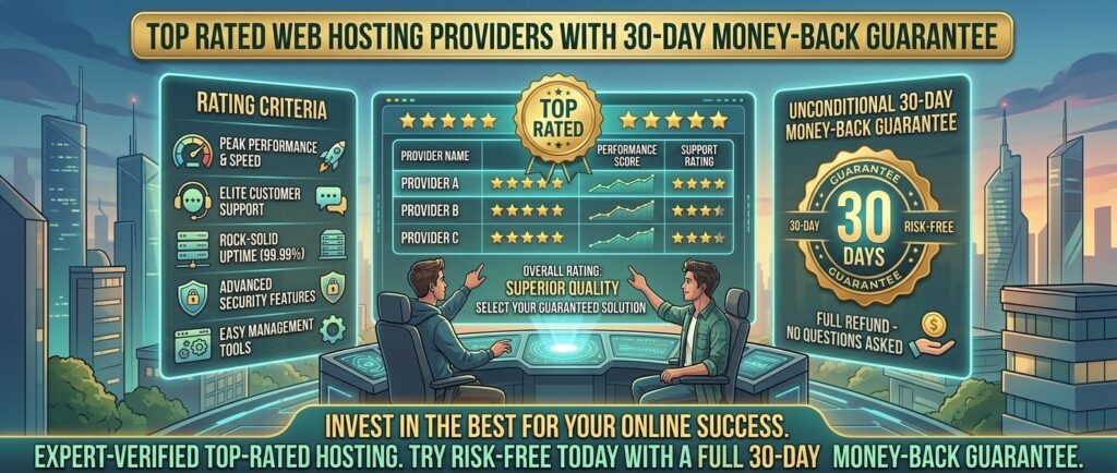 top rated web hosting providers with 30 day money back guarantee