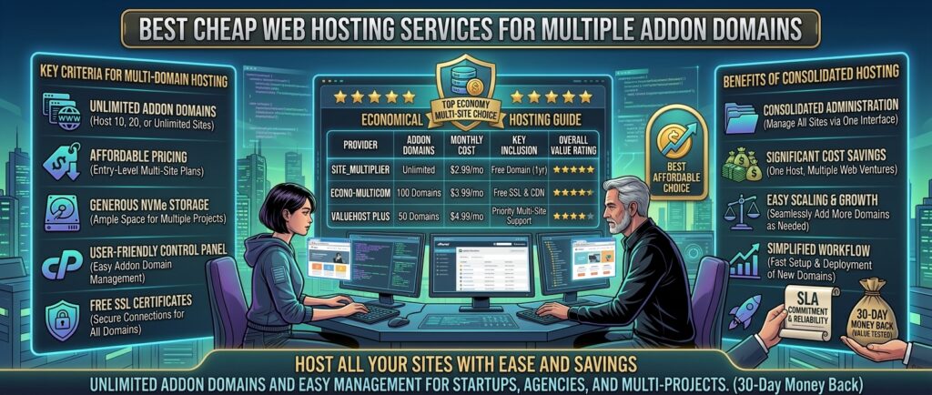 best cheap web hosting services for multiple addon domains