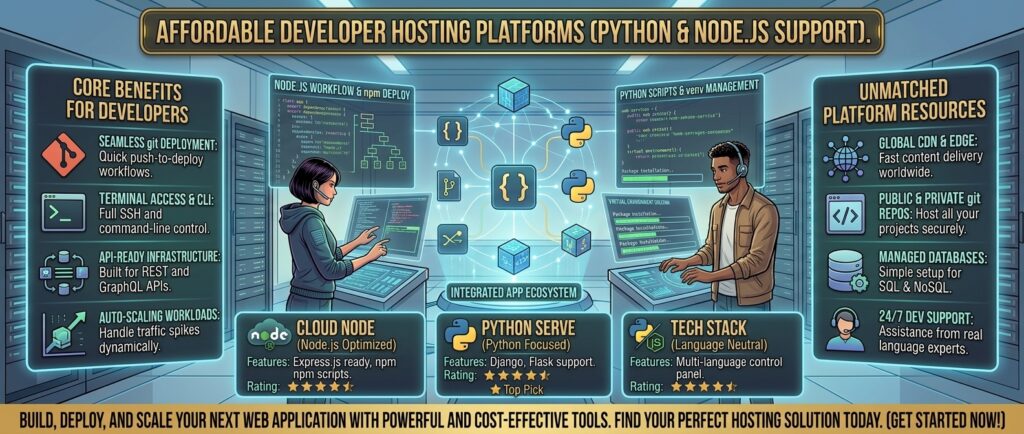 best cheap web hosting services with python and node js support