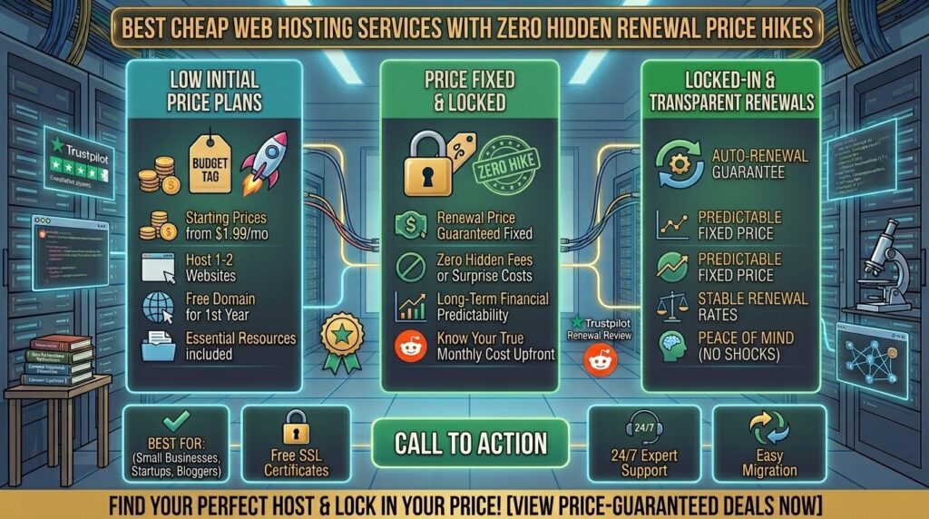 best cheap web hosting services with zero hidden renewal price hikes