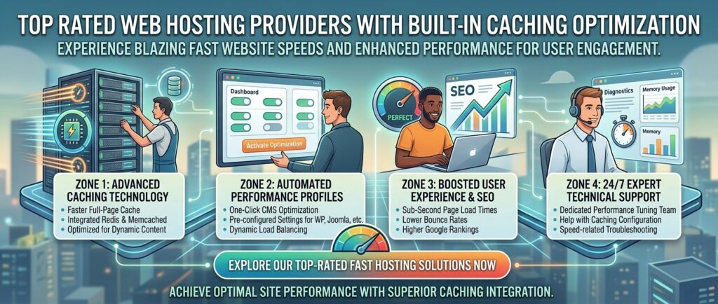 top rated web hosting providers with built in caching optimization