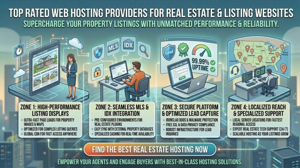 top rated web hosting providers for real estate and listing websites