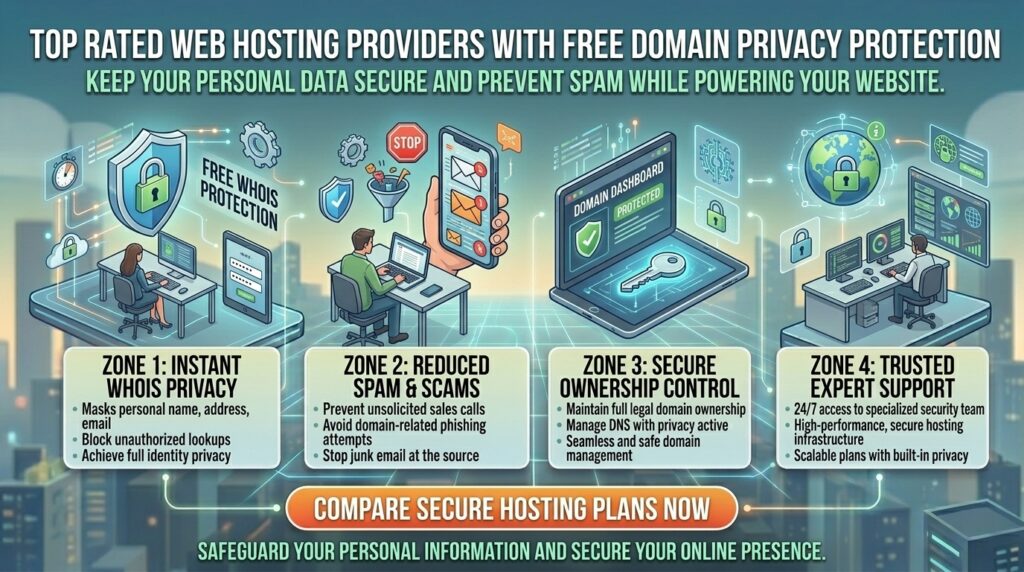 best web hosting companies offering free domain privacy protection